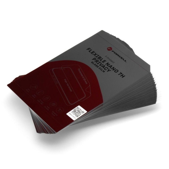 Film hybrid nano glass for cutting for plotter Forcell F-Protect Flexible NANO 7H PRIVACY 196 x 125 mm 25 pcs
