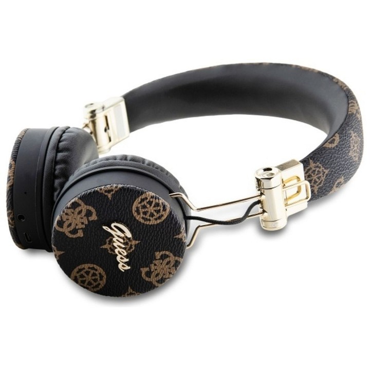 GUESS wireless headphones bluetooth with headband ENC GUBH70EPOSMK (PU 4G Peony Script Round Shape) black