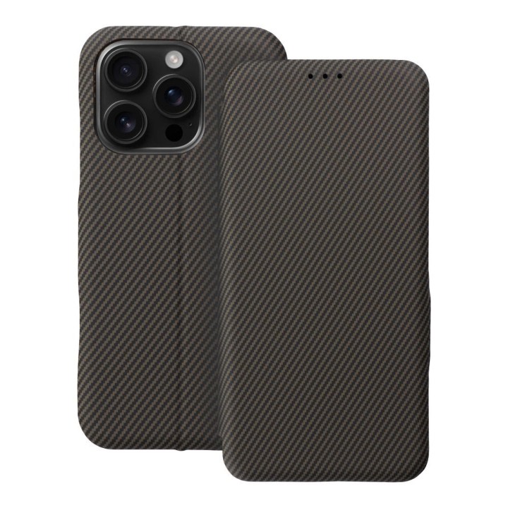 Flip case for iPhone 16 PRO Folio Side Magnet brown