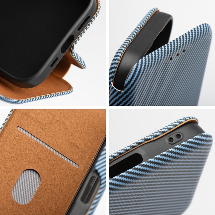 Чехол с клапаном для iPhone 16 PRO MAX Folio Side Magnet синий