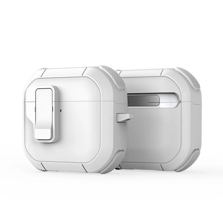 Etui na słuchawki Dux Ducis PECP do AirPods 4 ochronne TPU+PC białe