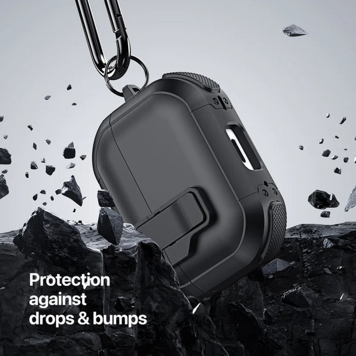 Чехол для наушников Dux Ducis PECP для AirPods 4 защитный TPU+PC черный