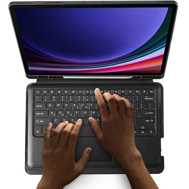 DUX DUCIS case DK foldable with keyboard wireless for SAMSUNG Tab S10 Plus/S9 Plus/S9 FE Plus black