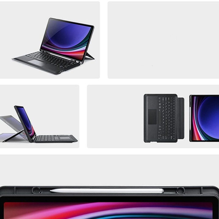 DUX DUCIS case DK foldable with keyboard wireless for SAMSUNG Tab S10 Plus/S9 Plus/S9 FE Plus black