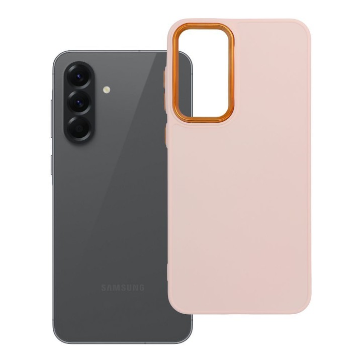 Etui na Samsung A56 5G Frame pudrowy róż