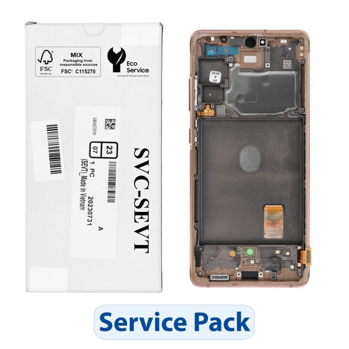 ServicePack LCD дисплей SAMSUNG S20 FE 4G/5G G780F/G781F GH82-24219F помаранчевий