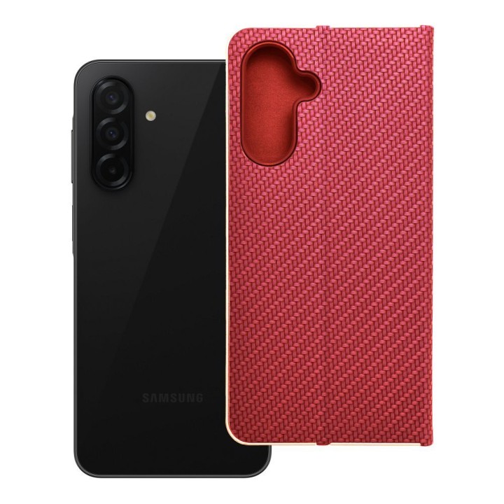 Flip case for Samsung A26 5G Luna Book Carbon red
