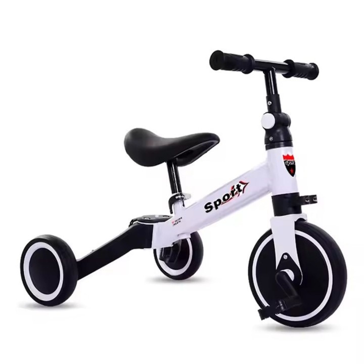 Multifunctional tricycle for kids white