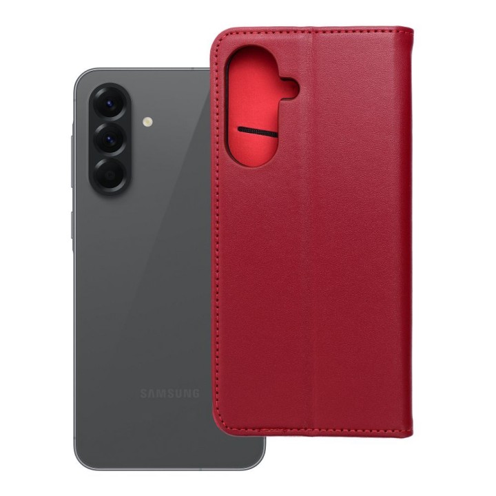 Flip case for Samsung A56 5G Smart Pro Book leather maroon