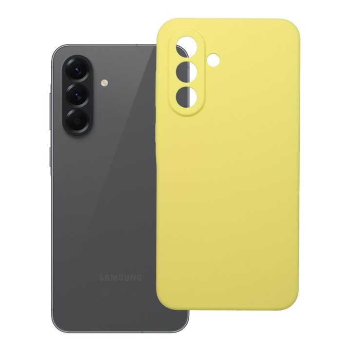 Чехол для Samsung A56 5G Silicone 2mm (camera protection) желтый