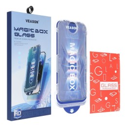 Szkło Hartowane 6D do iPhone 12 PRO MAX Pro Veason Easy-Install Glass z aplikatorem czarne