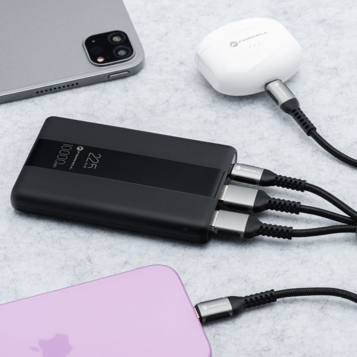 Повербанк Forcell F-Energy Energo P10K2 QC3.0 PD 3A 22,5W 10000 mAh чорний 0INT