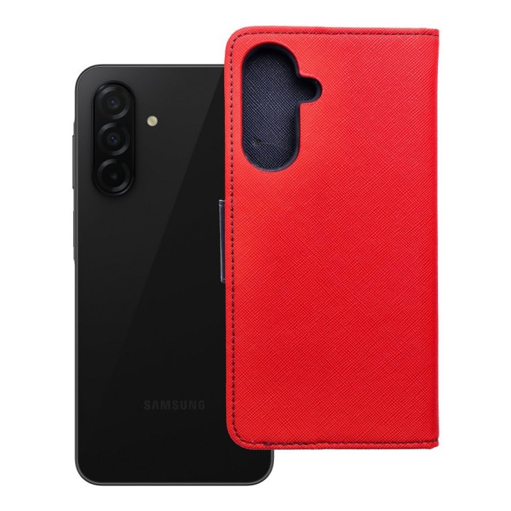 Flip case for Samsung A56 Fancy Book red-navy blue