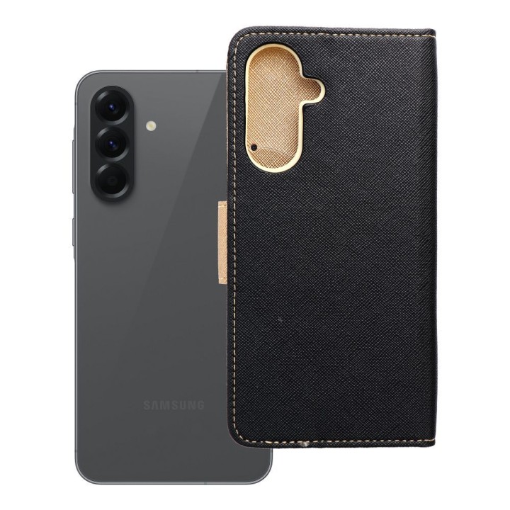 Flip case for Samsung A56 Fancy Book black-gold