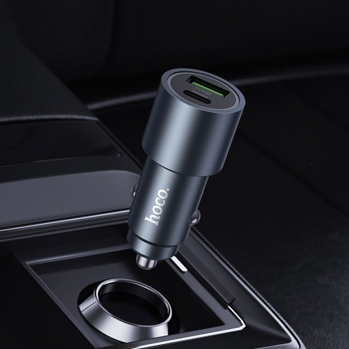 Car charger Hoco USB A + USB C QC3.0 PD 48W Z60 black
