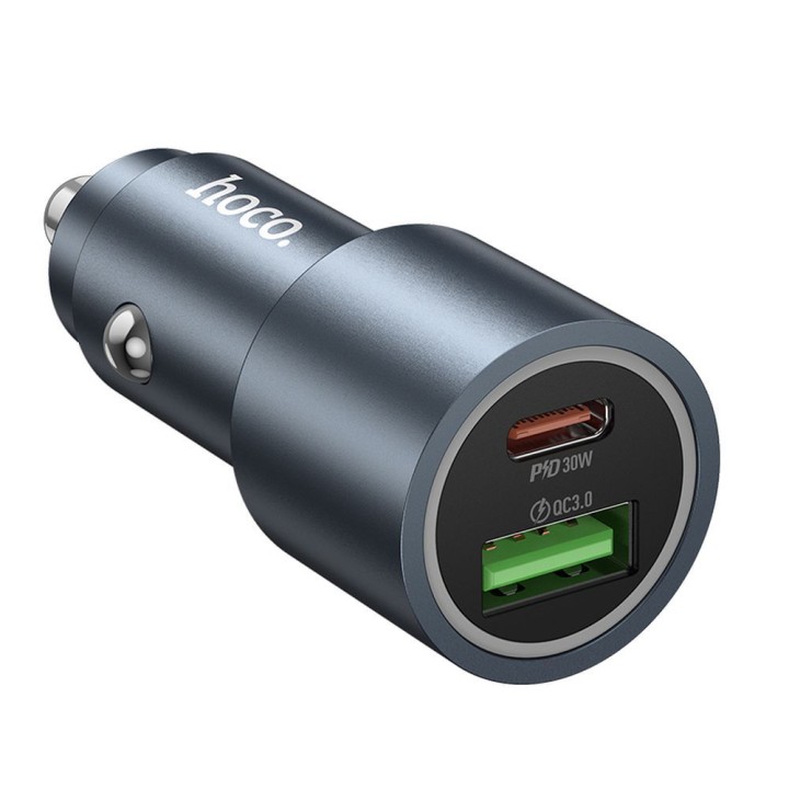 Ładowarka samochodowa Hoco USB A + USB C QC3.0 PD 48W Z60 czarna