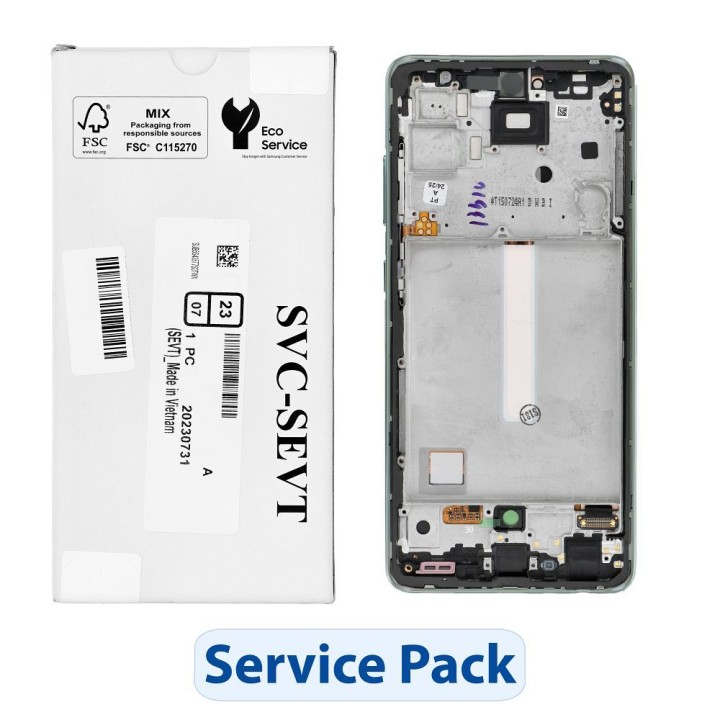 ServicePack LCD дисплей SAMSUNG A52S 5G A528B GH82-26861E зелений