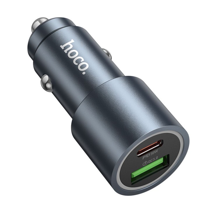 Ładowarka samochodowa Hoco USB A + USB C QC3.0 PD 48W Z60 czarna