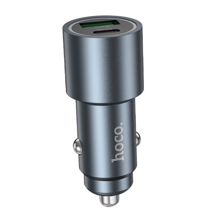 Ładowarka samochodowa Hoco USB A + USB C QC3.0 PD 48W Z60 czarna
