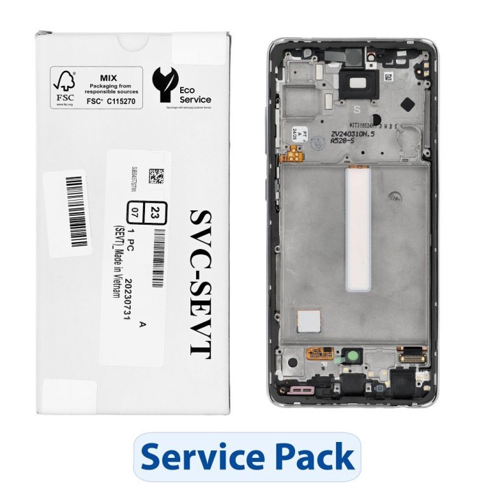 ServicePack LCD display SAMSUNG A52S 5G A528B GH82-26861D white