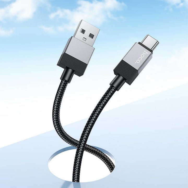 Кабель USB-A – USB-C Hoco 3A 1 m X110 черный