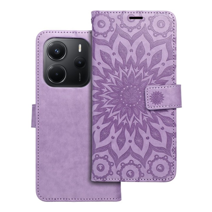 Чехол с клапаном для Xiaomi Redmi NOTE 14 5G Mezzo Book мандала фиолетовый