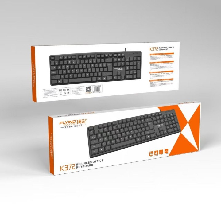 Дротова клавіатура USB A QWERTY K372 чорна