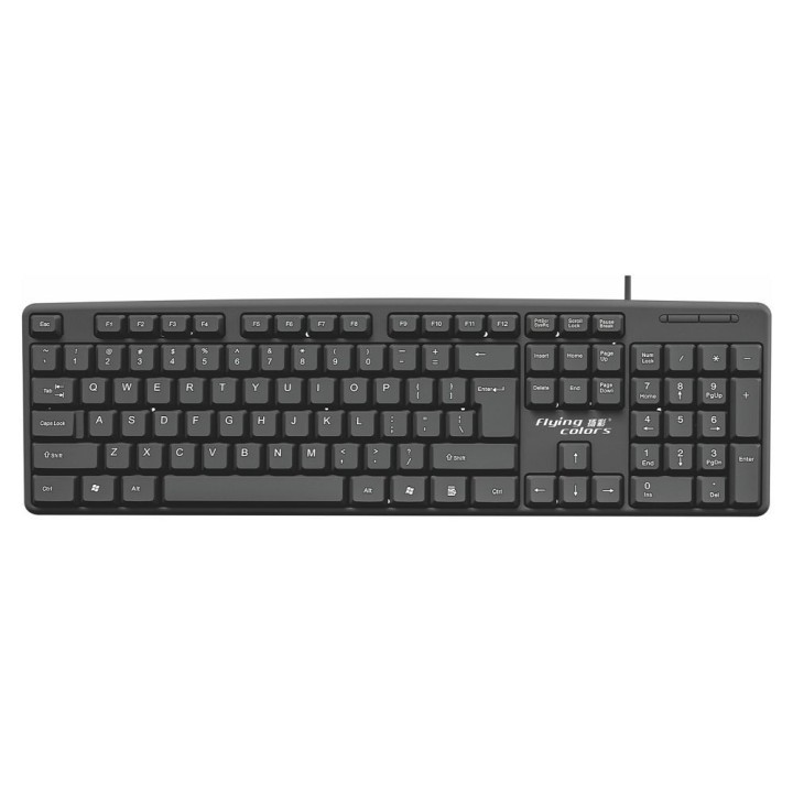 Дротова клавіатура USB A QWERTY K372 чорна