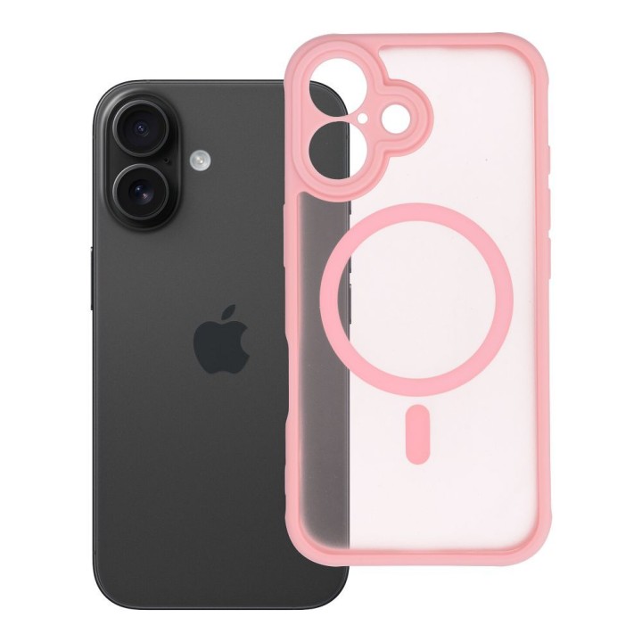 Case for iPhone 16 Full Matte Mag Cover MagSafe compatible light pink