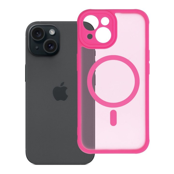 Чехол для iPhone 15 Full Matte Mag Cover совместимый с MagSafe розовый