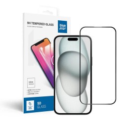 Szkło hartowane 5D do iPhone 15 PLUS /16 PLUS (full glue) Blue Star czarne