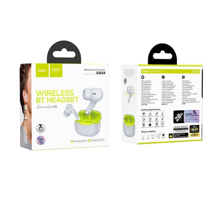 Wireless in-ear headphones Hoco TWS EQ24 grey