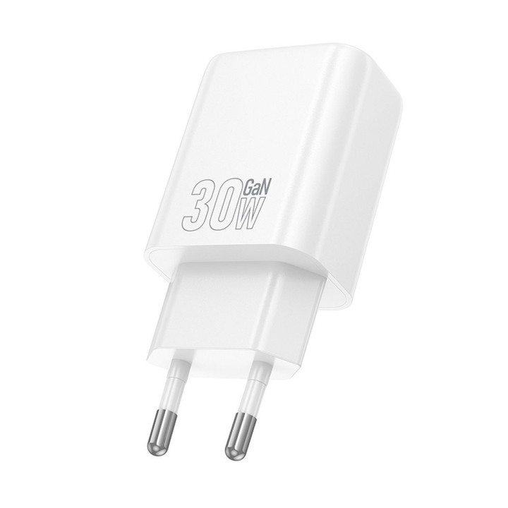 Wall charger for phone Hoco USB A + USB C QC3.0 PD 3A 30W N63 white