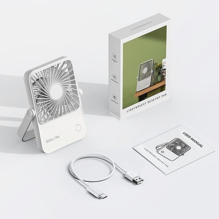 Desktop fan with adjustable stand HX-122 white