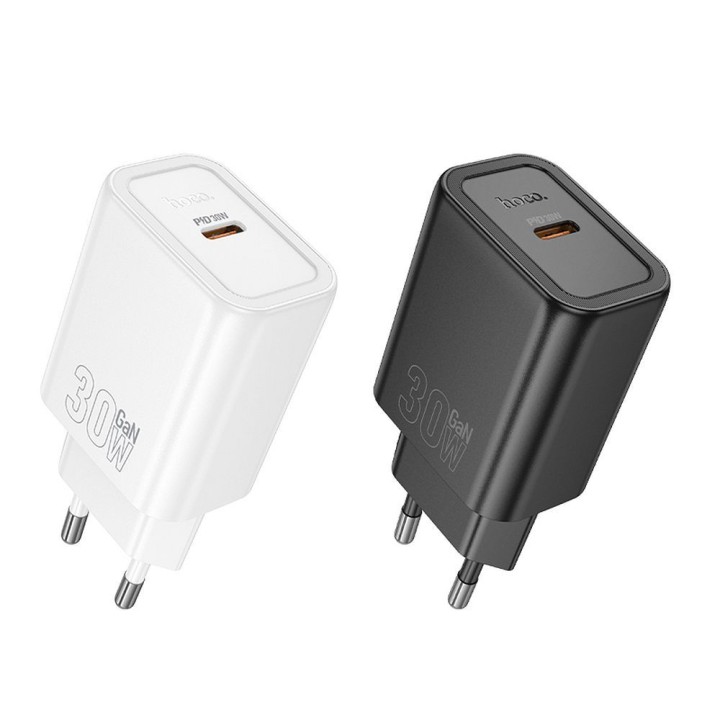 Wall charger for phone Hoco USB C QC PD 30W N62 black