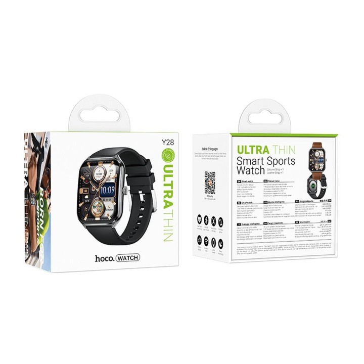 Smartwatch Hoco 1,96" AMOLED IP67 with calling function Y28 black