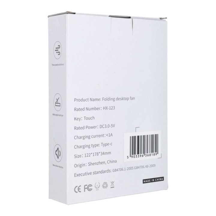 Desktop fan HX-123 white