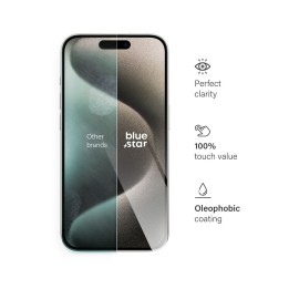 Закаленное стекло для iPhone 15 PRO Blue Star