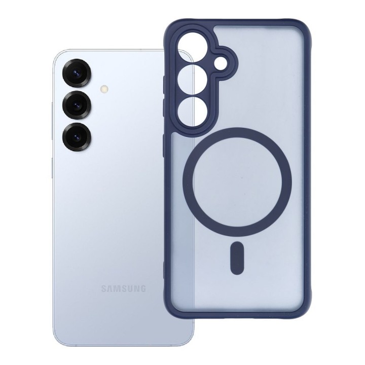 Чохол для Samsung S25 Full Matte Mag Cover сумісний з MagSafe синій
