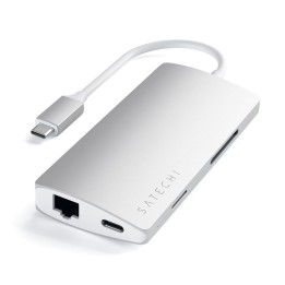SATECHI adapter HUB 7w1 Typ C ST-TCMA2S srebrny