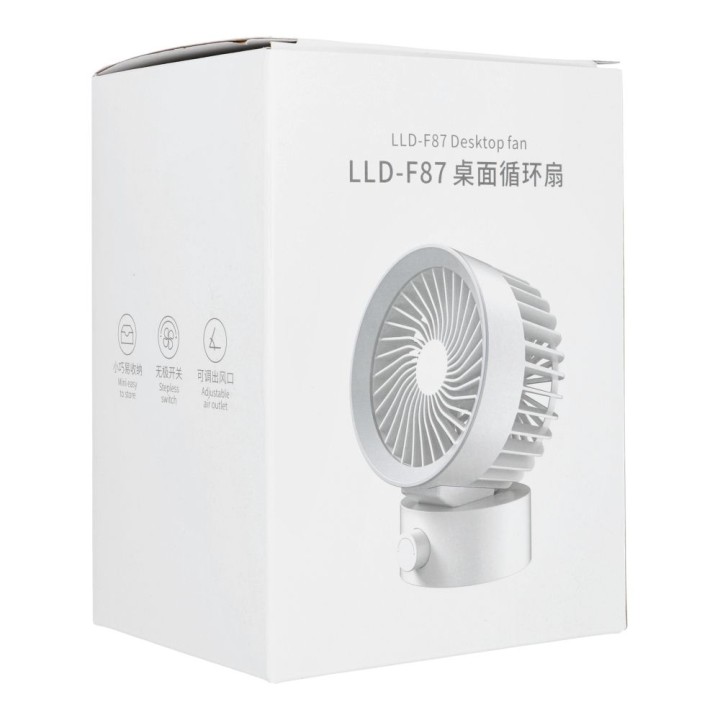 Desktop fan USB-powered A LLD-F87U white