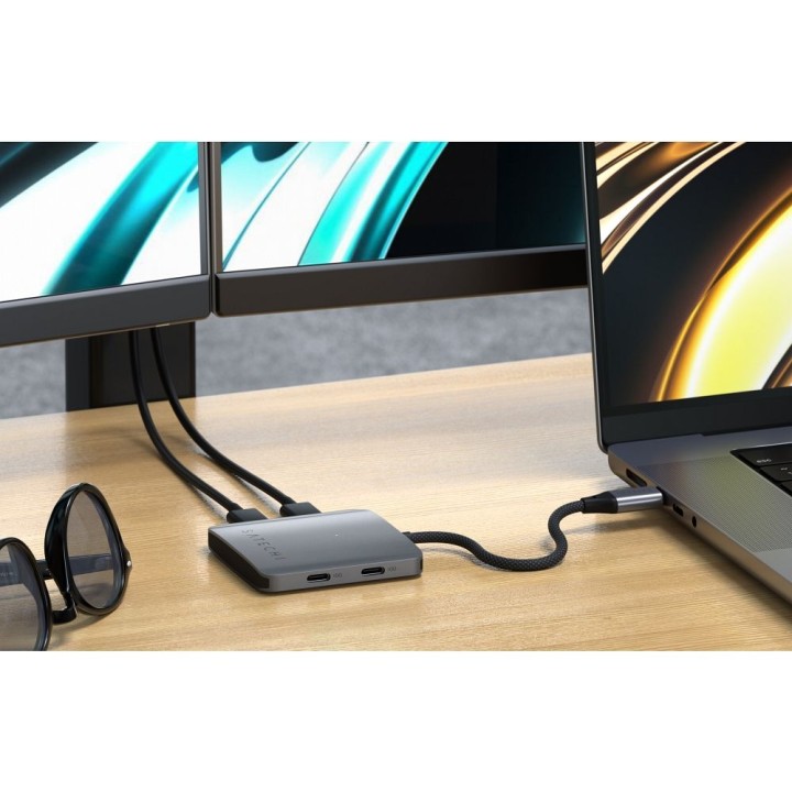 SATECHI adapter HUB 4-in-1 type C ST-H4CPDM grey