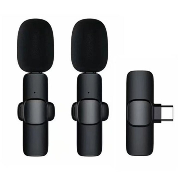 Wireless lavalier microphone type C double (2 included in the set) K1 black