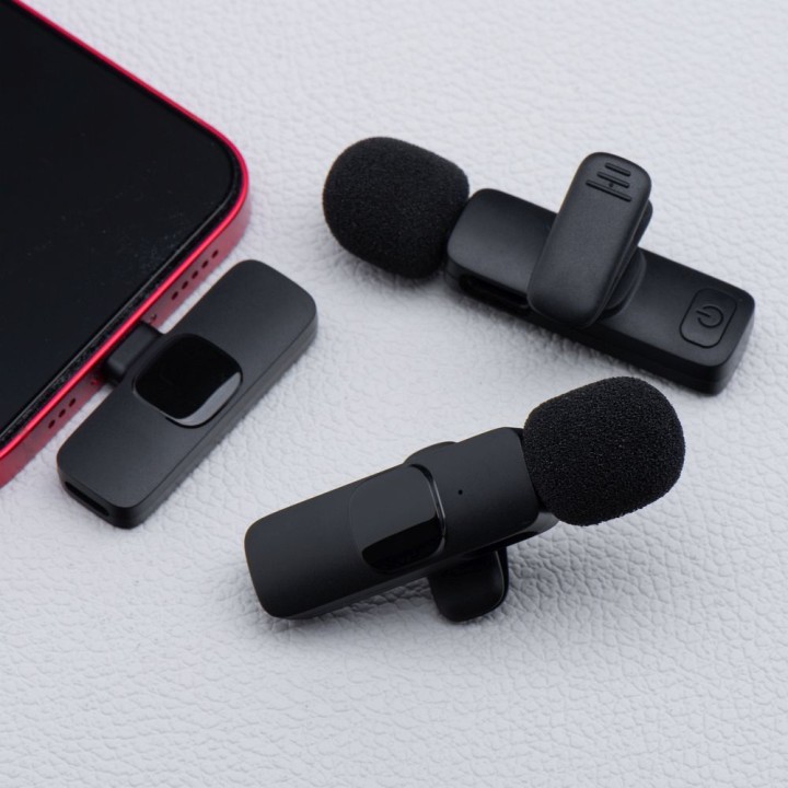 Wireless lavalier microphone type C double (2 included in the set) K1 black