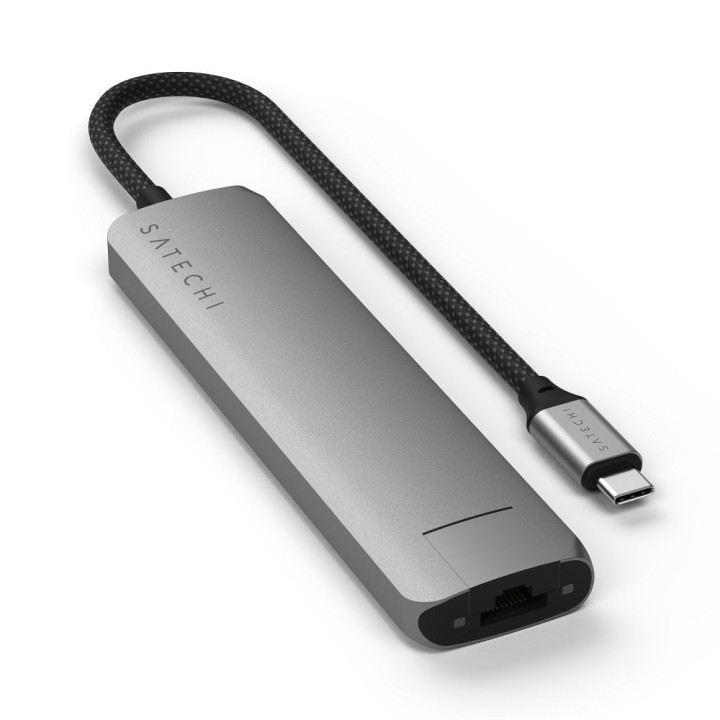 Адаптер HUB 7 в 1 USB C Satechi Slim ST-P7SM серый