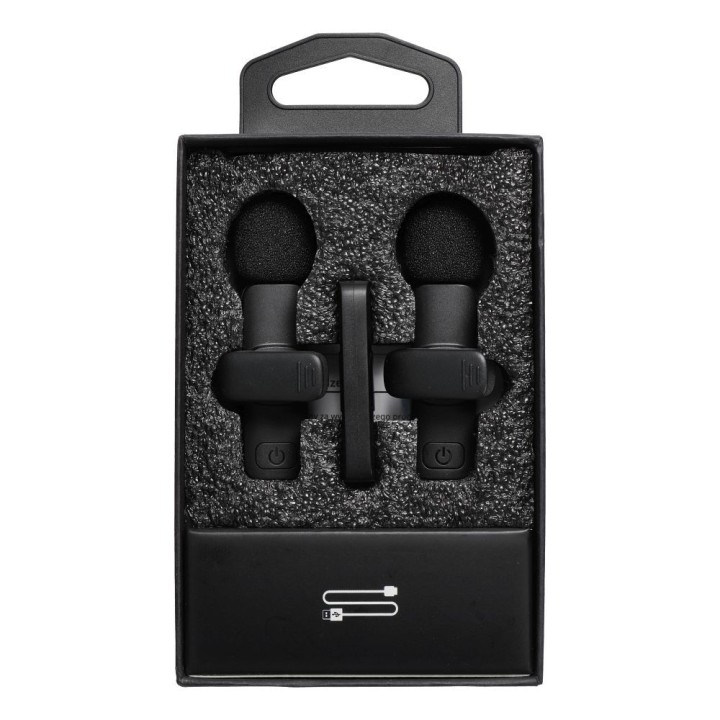 Wireless lavalier microphone type C double (2 included in the set) K1 black
