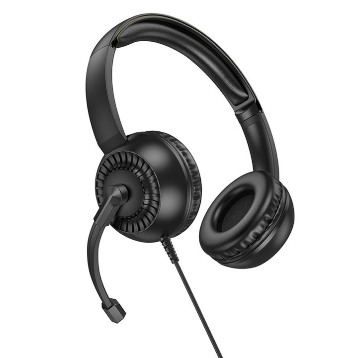 Дротові накладні навушники Jack 3,5 mm Hoco W112 чорні
