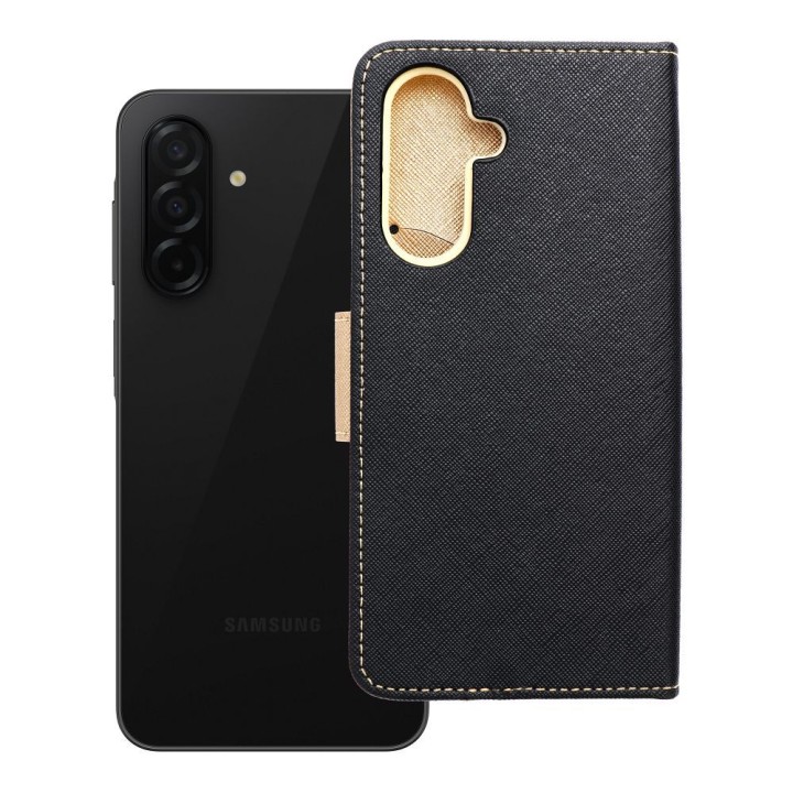 Чохол з клапаном для Samsung A26 Fancy Book чорно-золотий