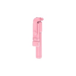Selfie holder with wireless remote control tripod R1S pink