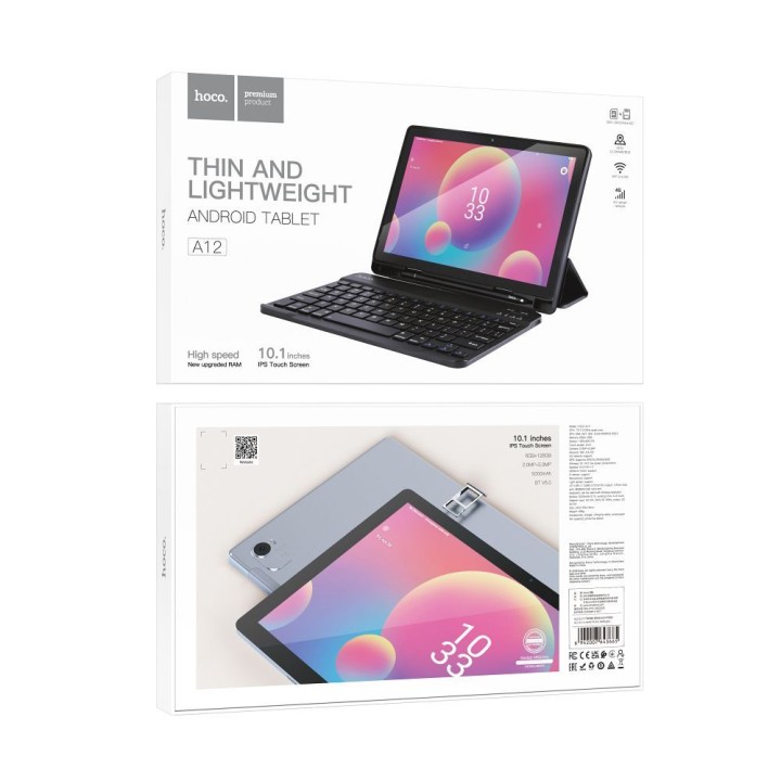 Планшет 10.1" 6GB/128GB Hoco HD Wi-Fi SIM Android 12 A12 сірий